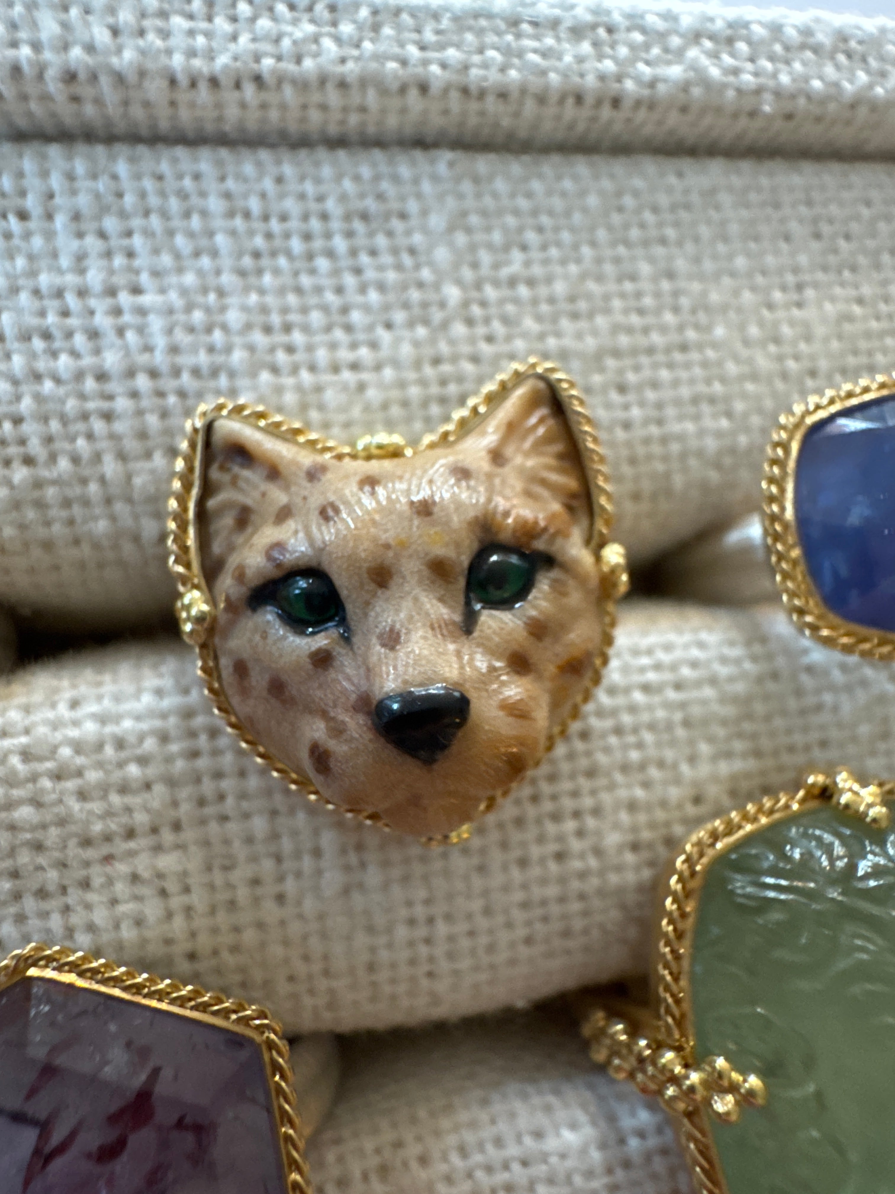 Amali cat ring jasper / onyx emerald