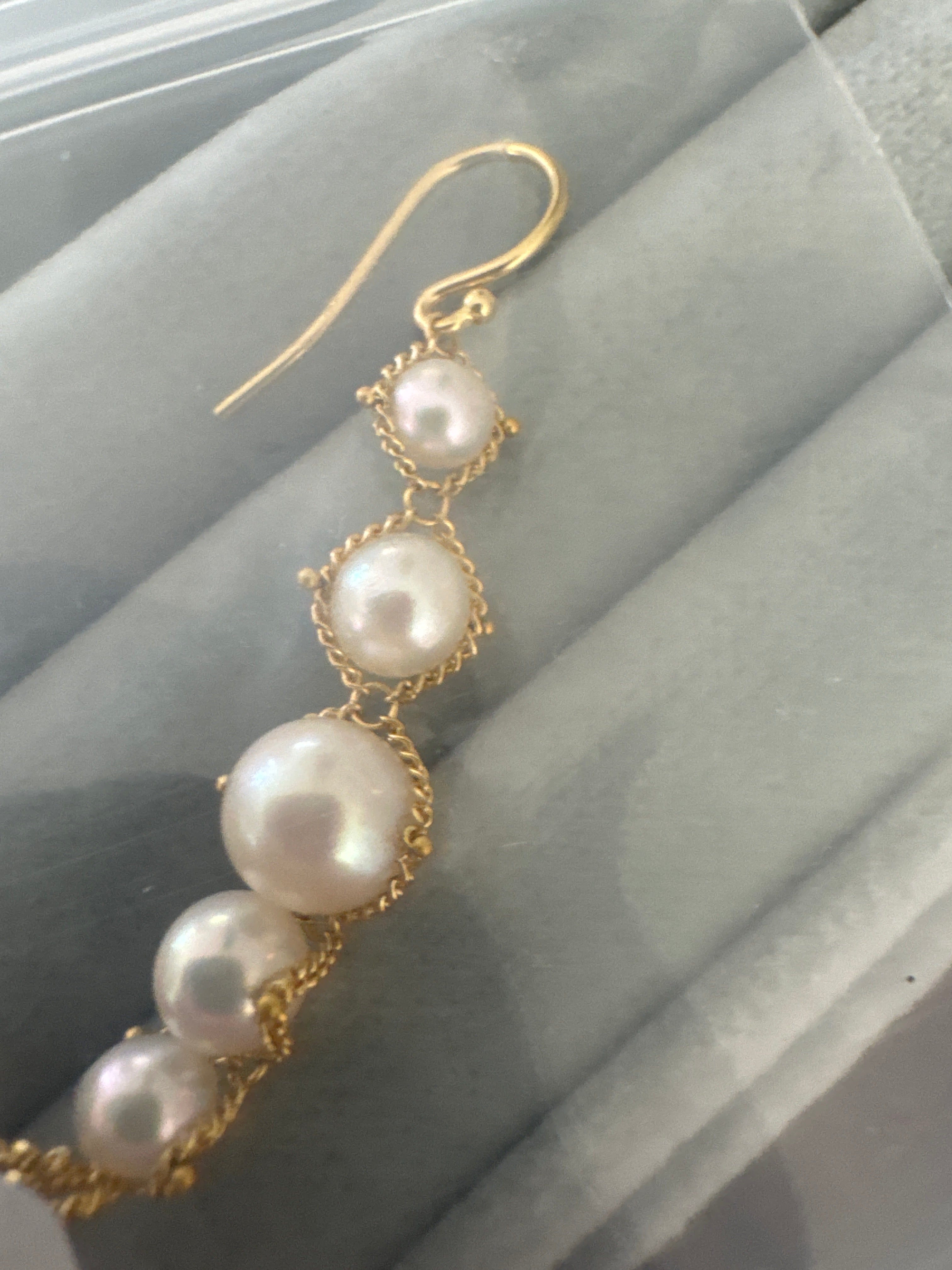 Amali textile pearl drop earrings
