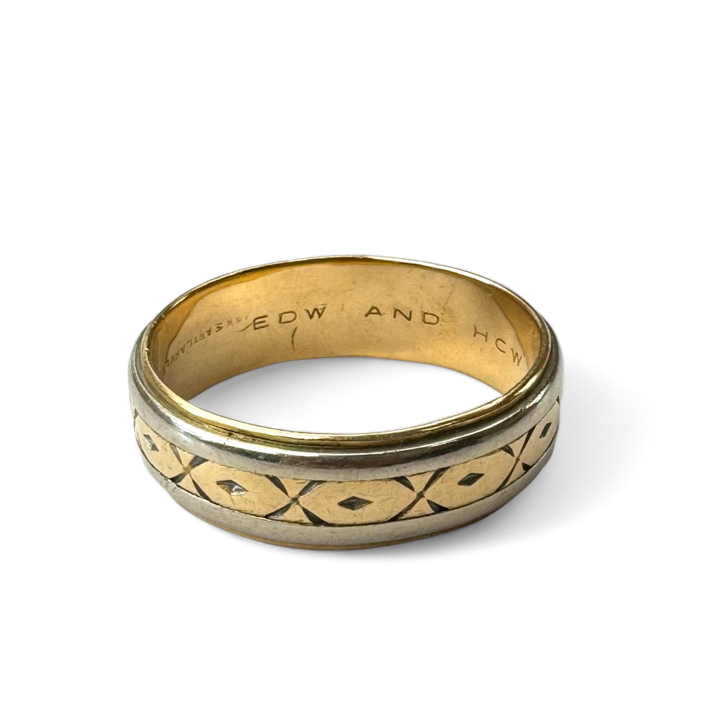 Hand Engraved Men’s Vintage Wedding Band