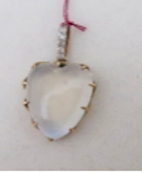 1900s Blue moonstone heart pendant