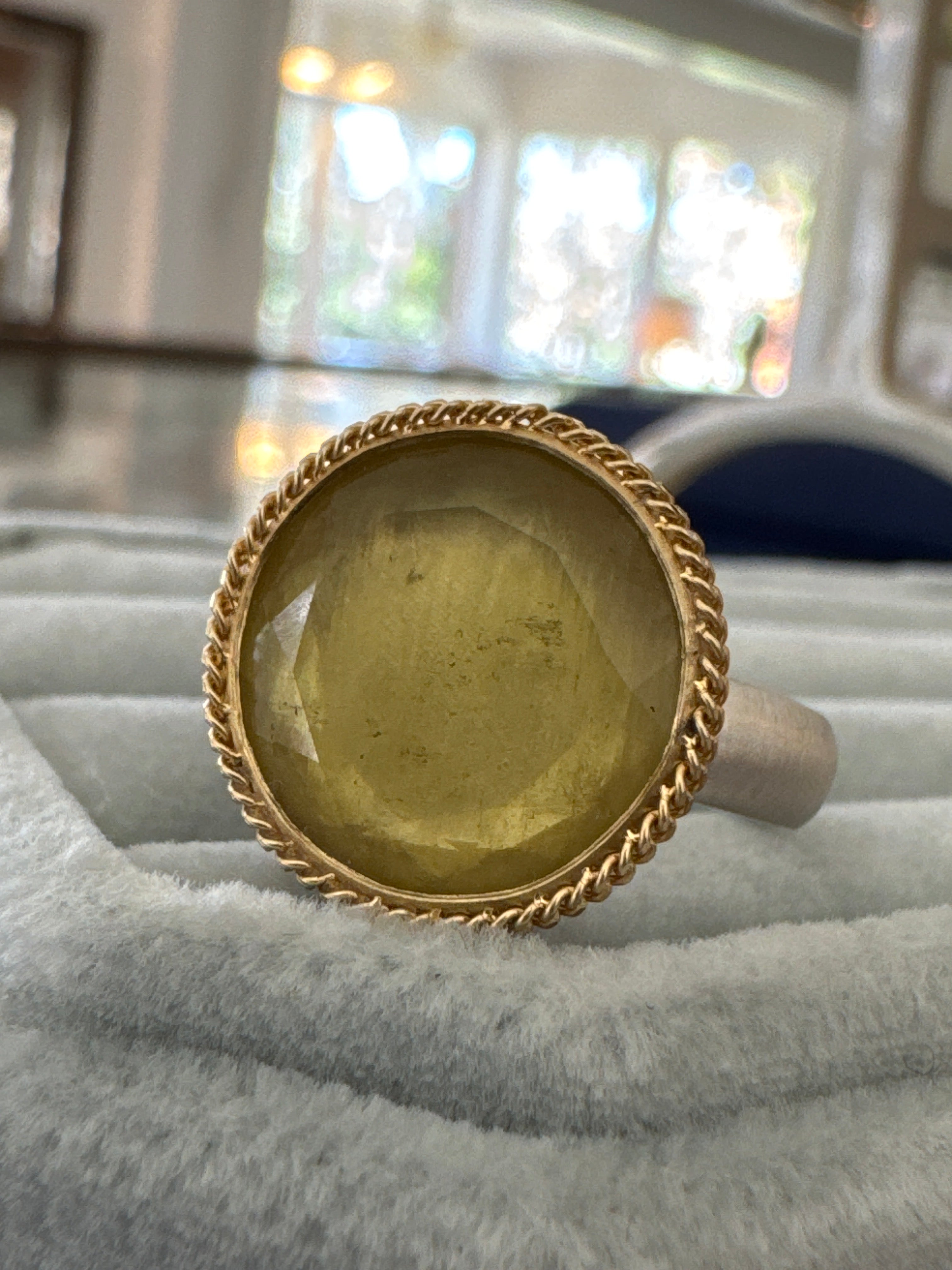 Amali yellow Beryl Ring 6.15ctw