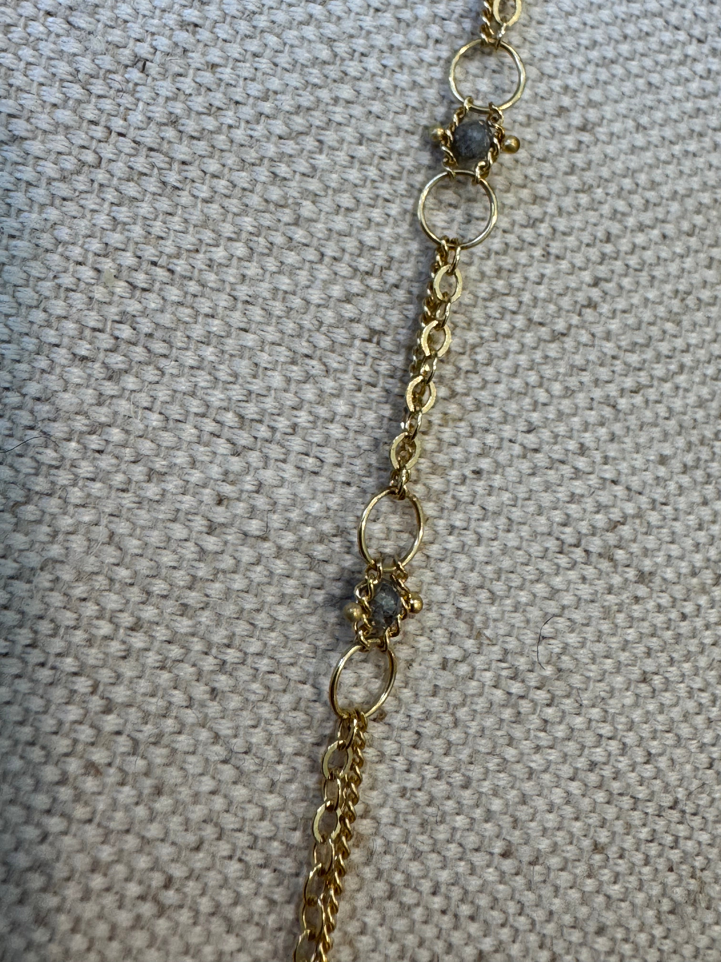 46296 Amali Whisper Chain Bracelet Approx. .6 cts. Grey Diamond, 18k (two Types of chain)