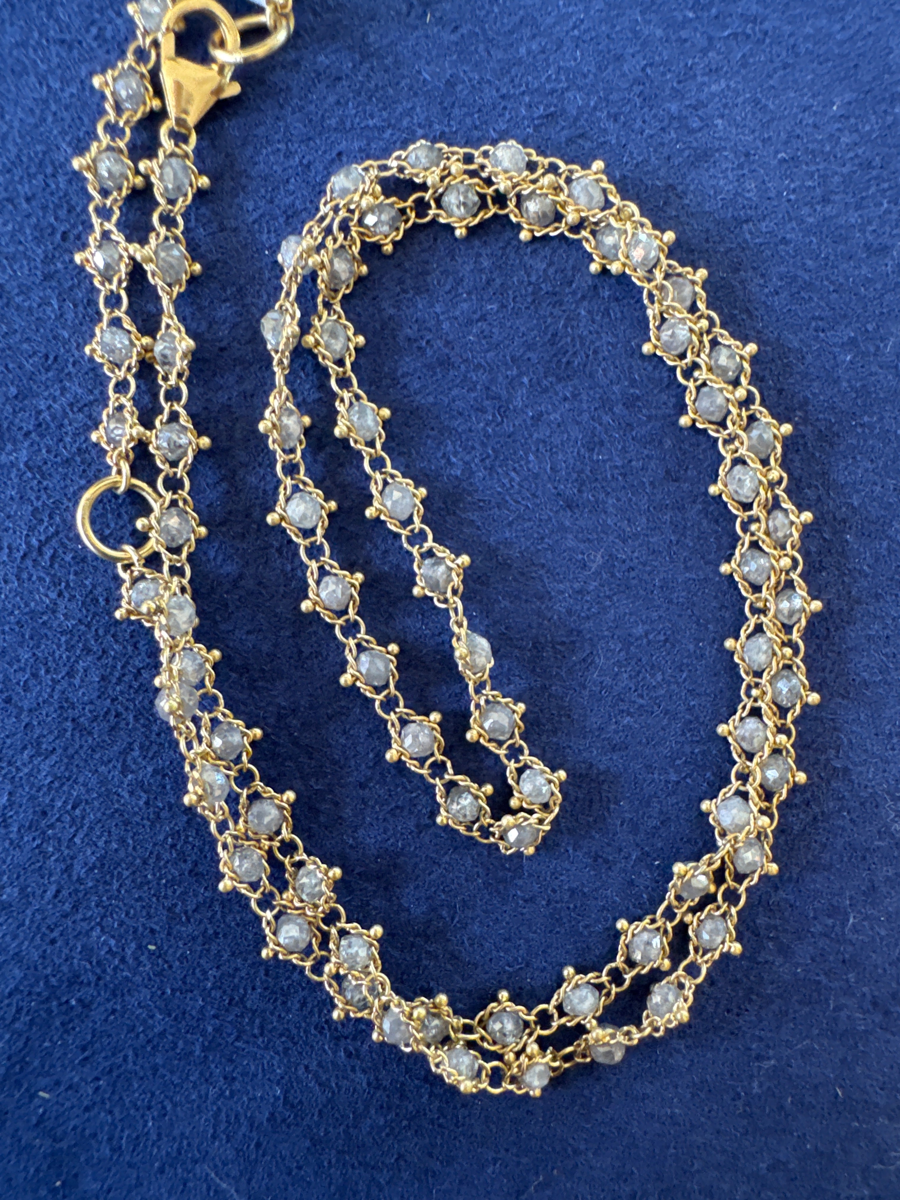 46286 amali textile 7.6 carat grey diamond necklace 16-18”