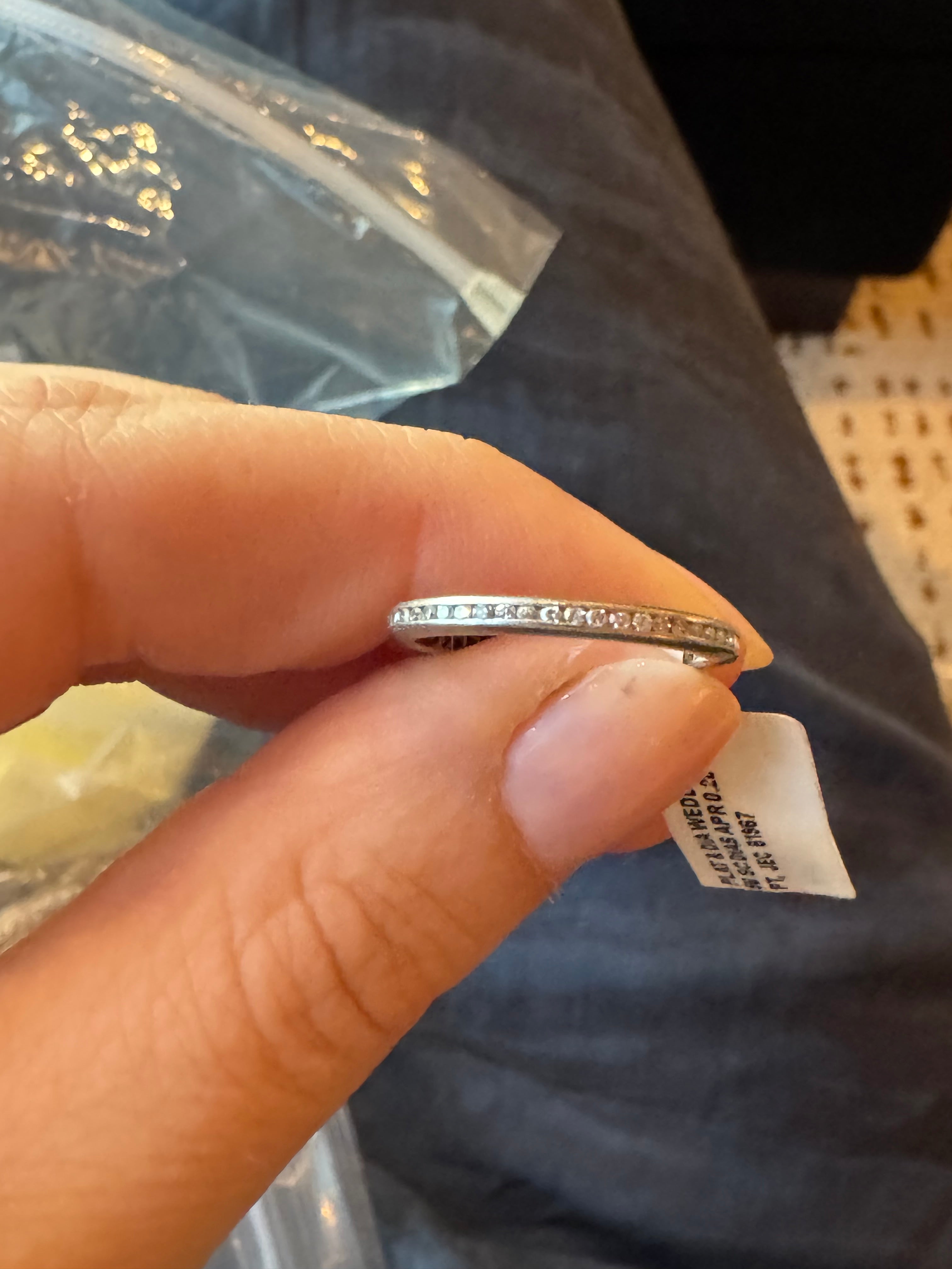 Eternity band 56 single cut diamonds .28ctw platinum  46182