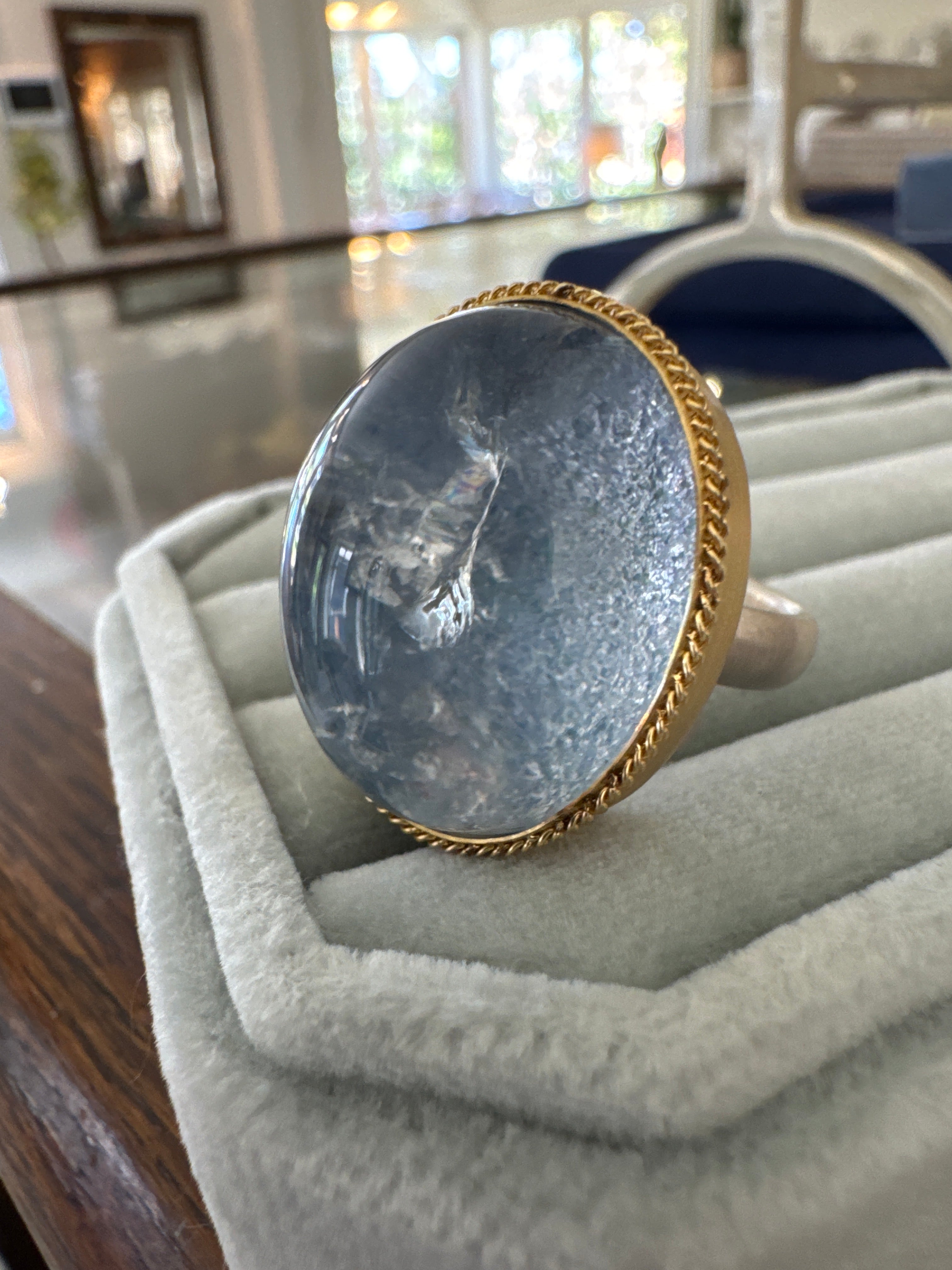 Amali XL quartz cabochon ring 44 carats