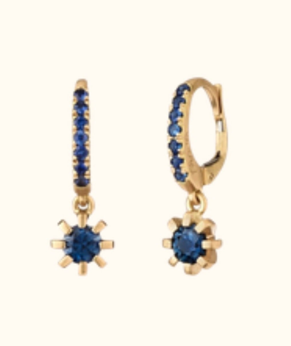 Elva heirloom Stella pendant earrings 18k gold drops 46026