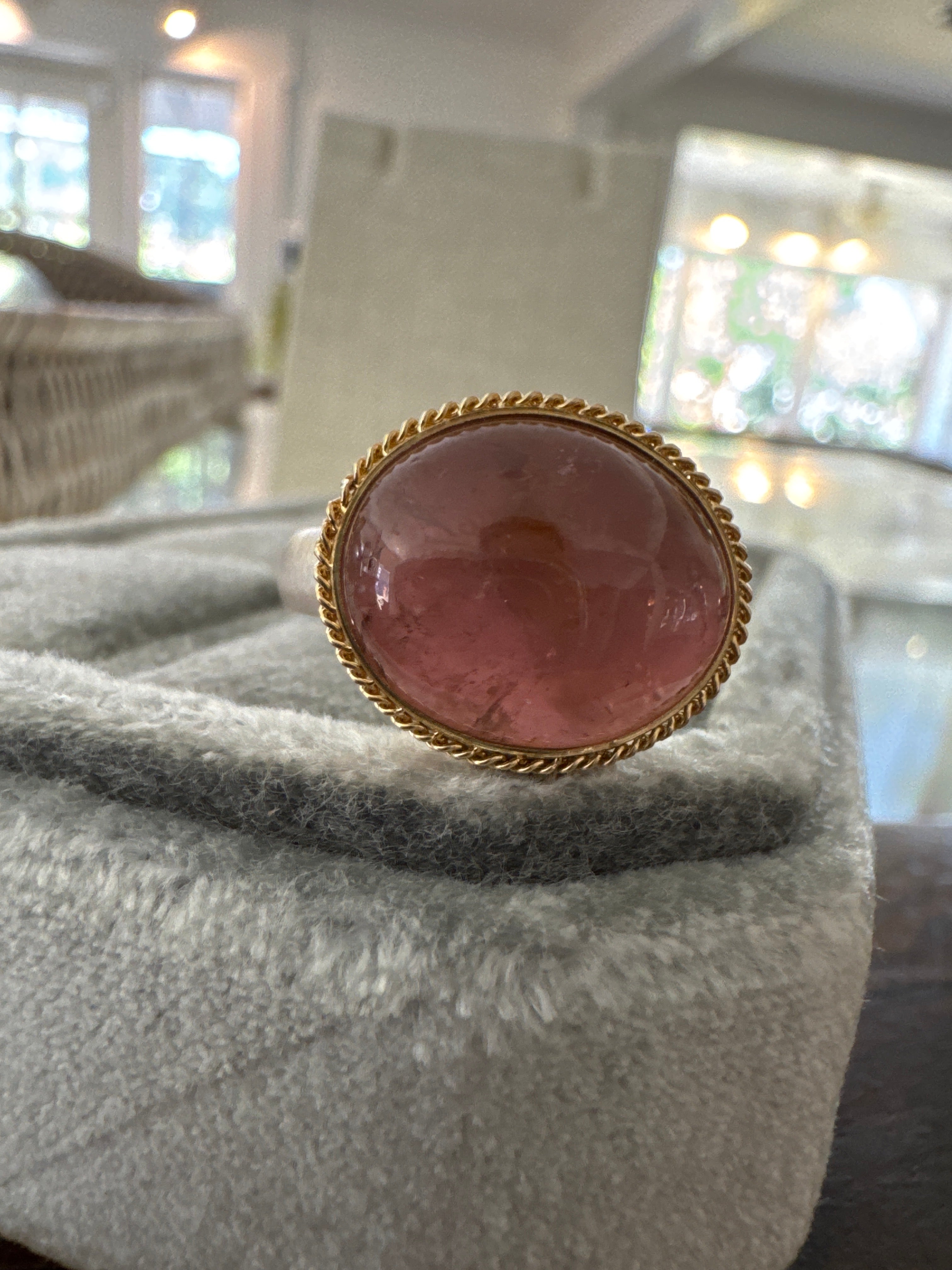 Amali pink tourmaline ring 11.68ctw