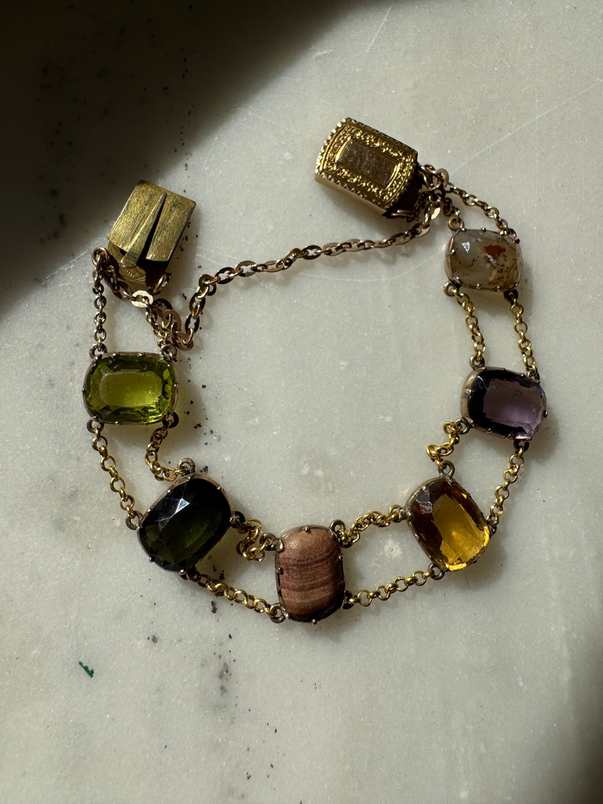Multicolor gemstone bracelet c.1900