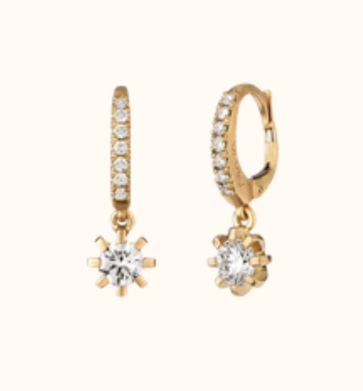 Elva heirloom Stella pendant earrings 18k gold drops 46026