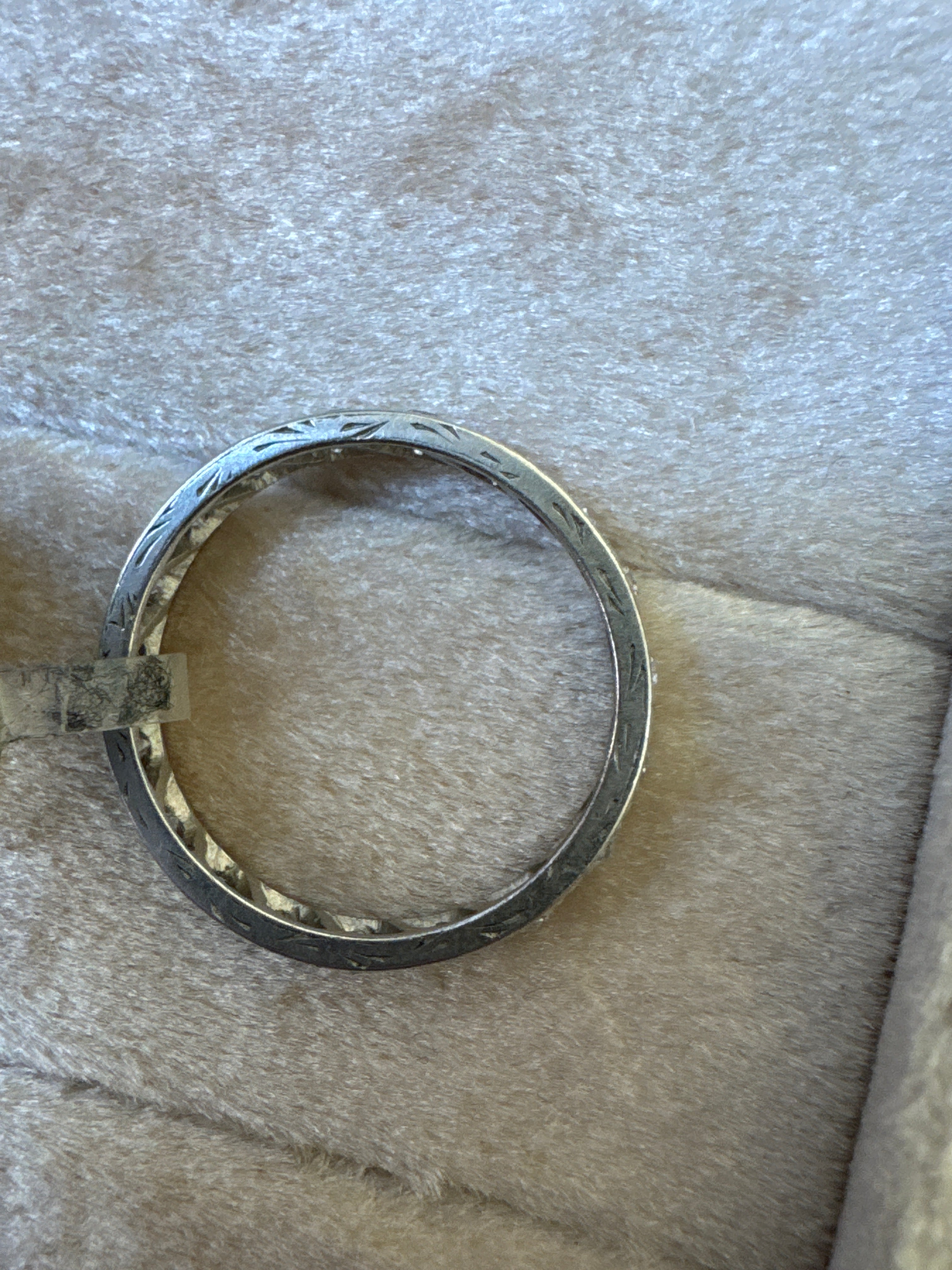 Platinum eternity band c.1920 .70ctw single cuts size 6.25  46195