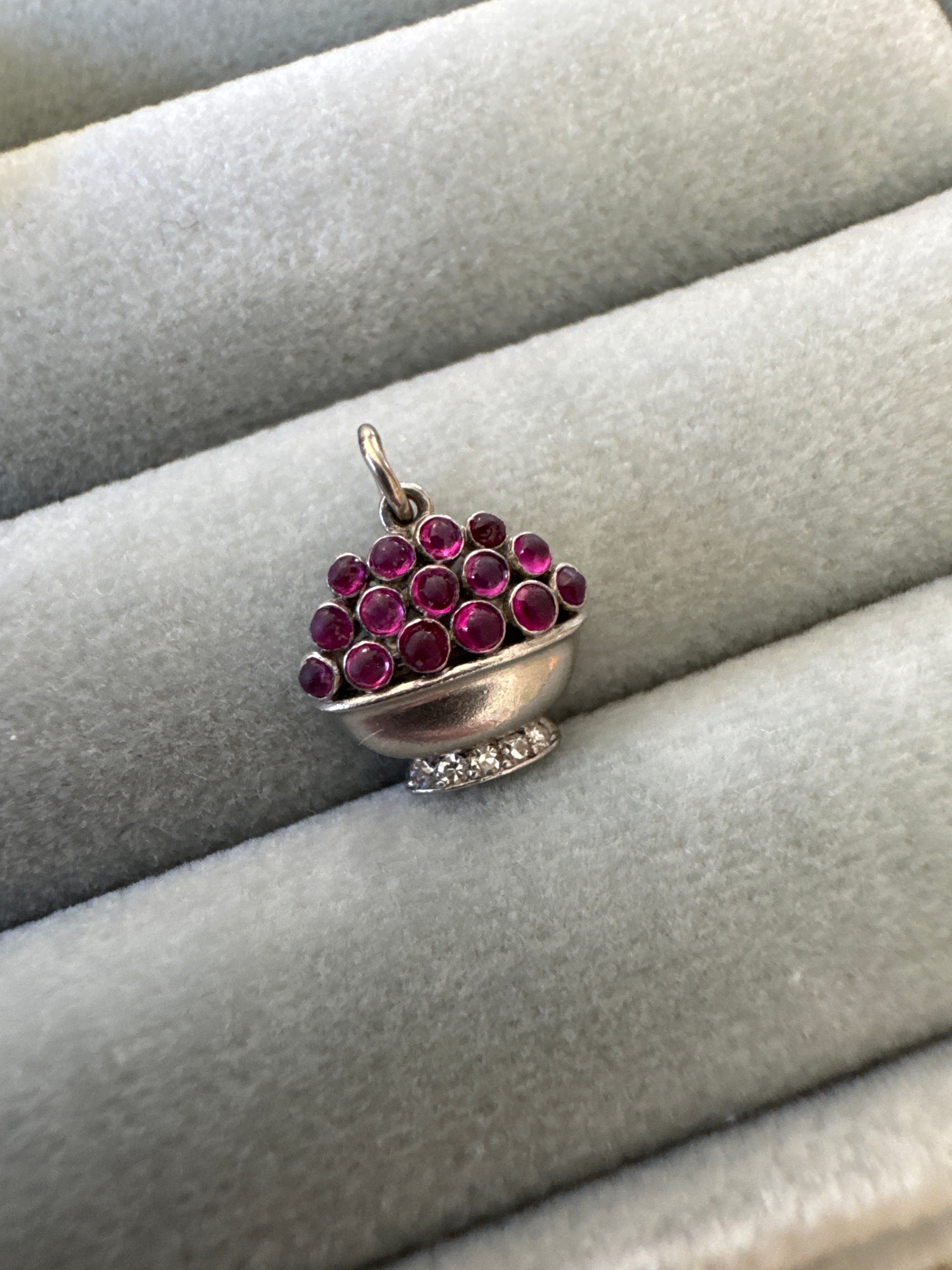 Mini fruit bowl charm