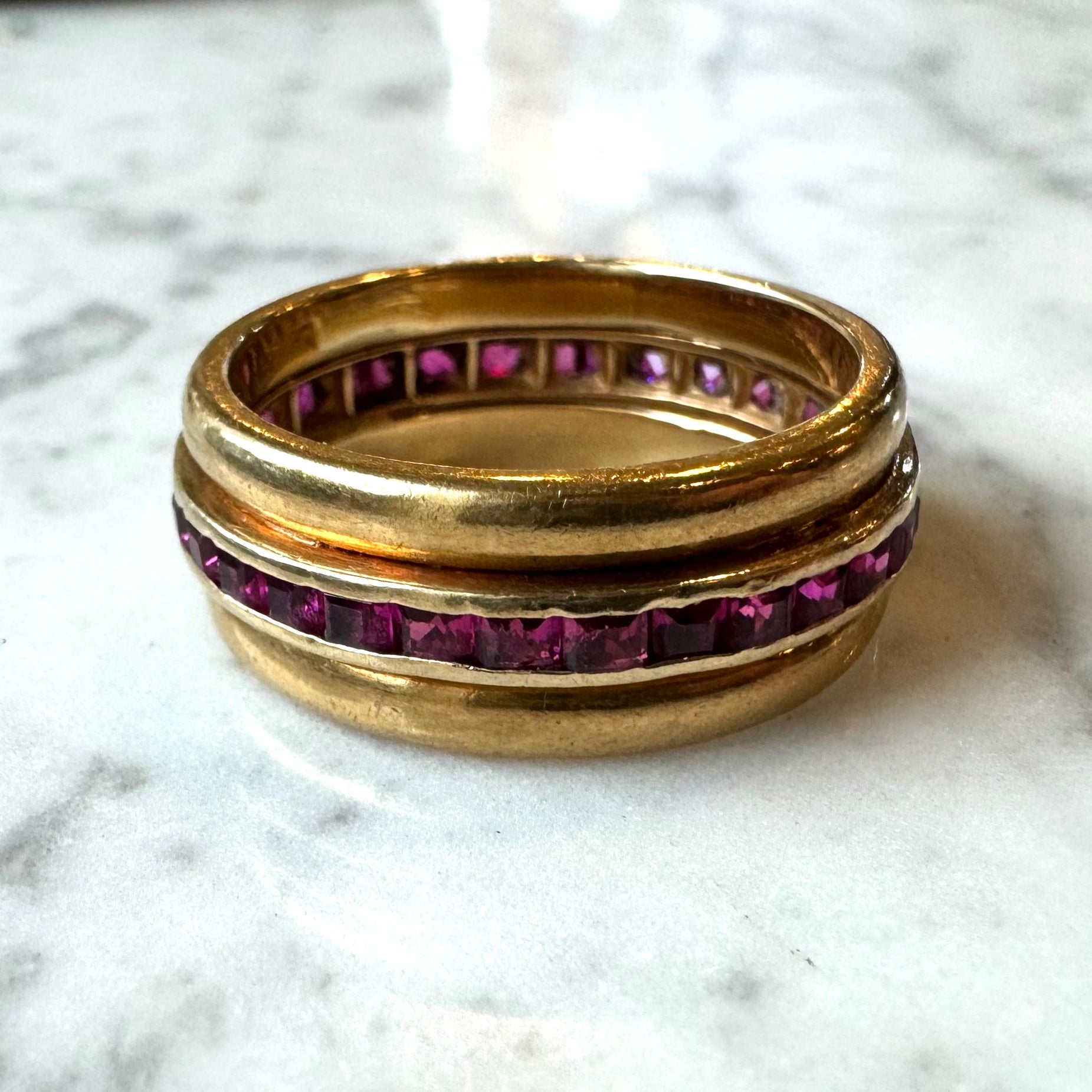 Ruby 18k gold Eternity Band